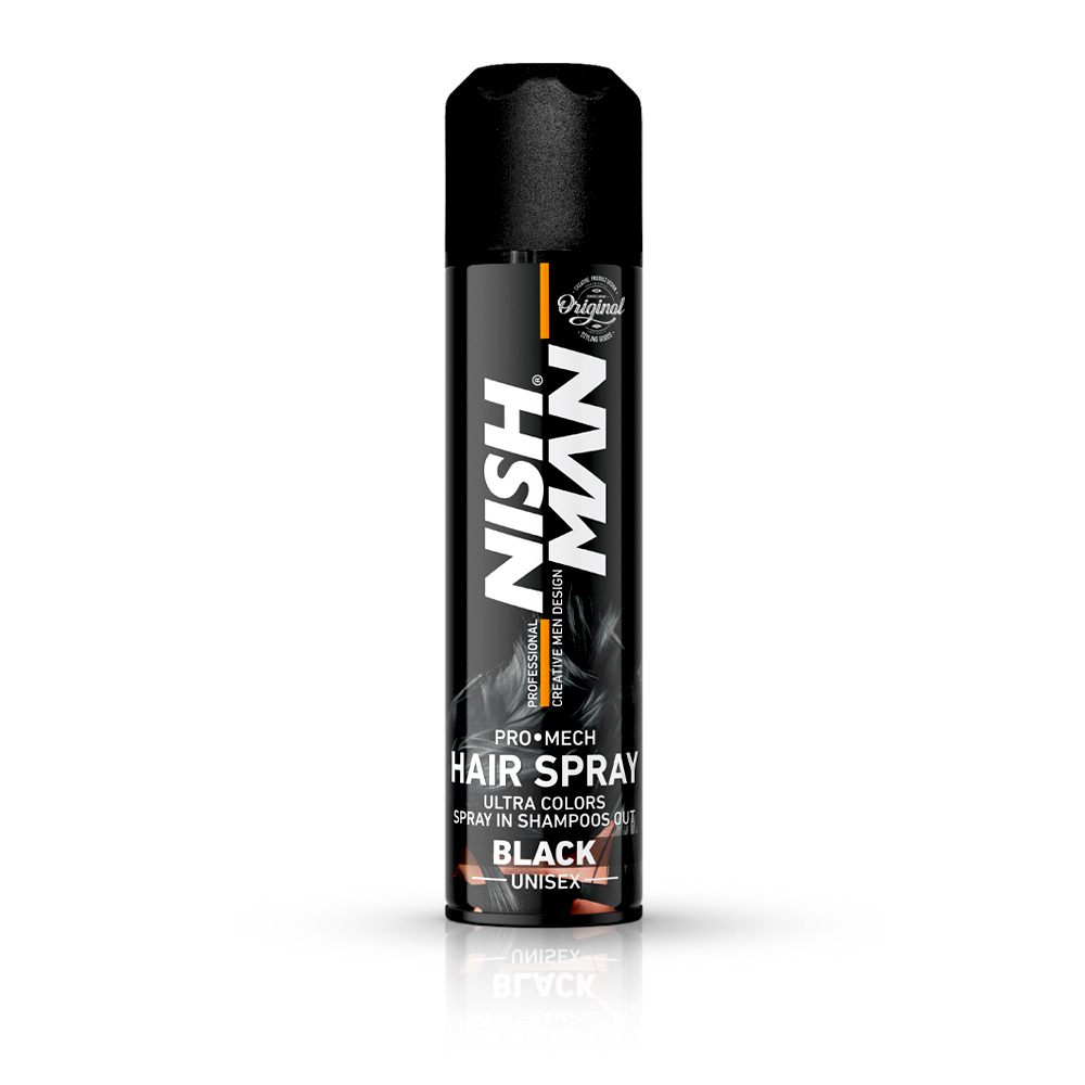 Spray pentru Colorarea Parului Nish Man Negru- 150 ml