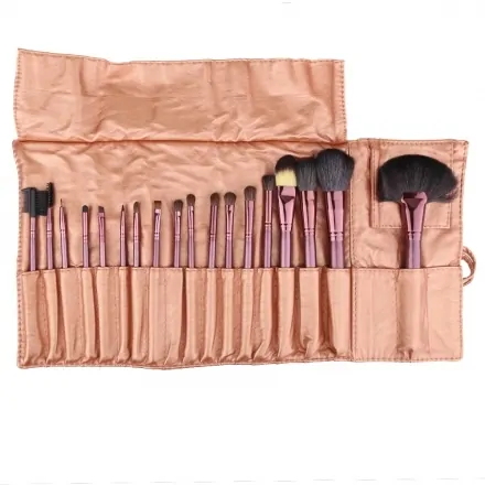 Pensule Make-up Din Par Natural Megaga Set 18 Bucati Diverse Culori