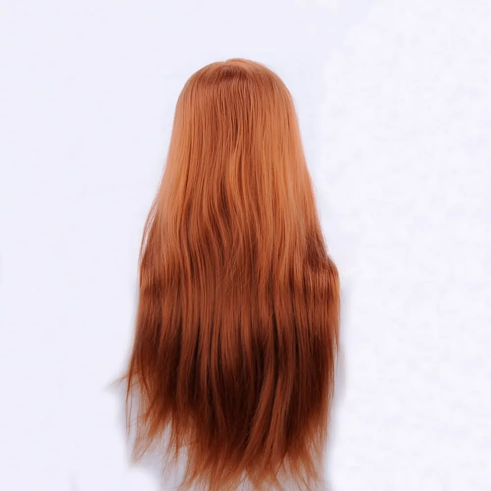 Cap Manechin cu Par Roscat Ginger- 50% Par Natural, 55 - 60 cm, CPRO50ORJ + Suport Prindere