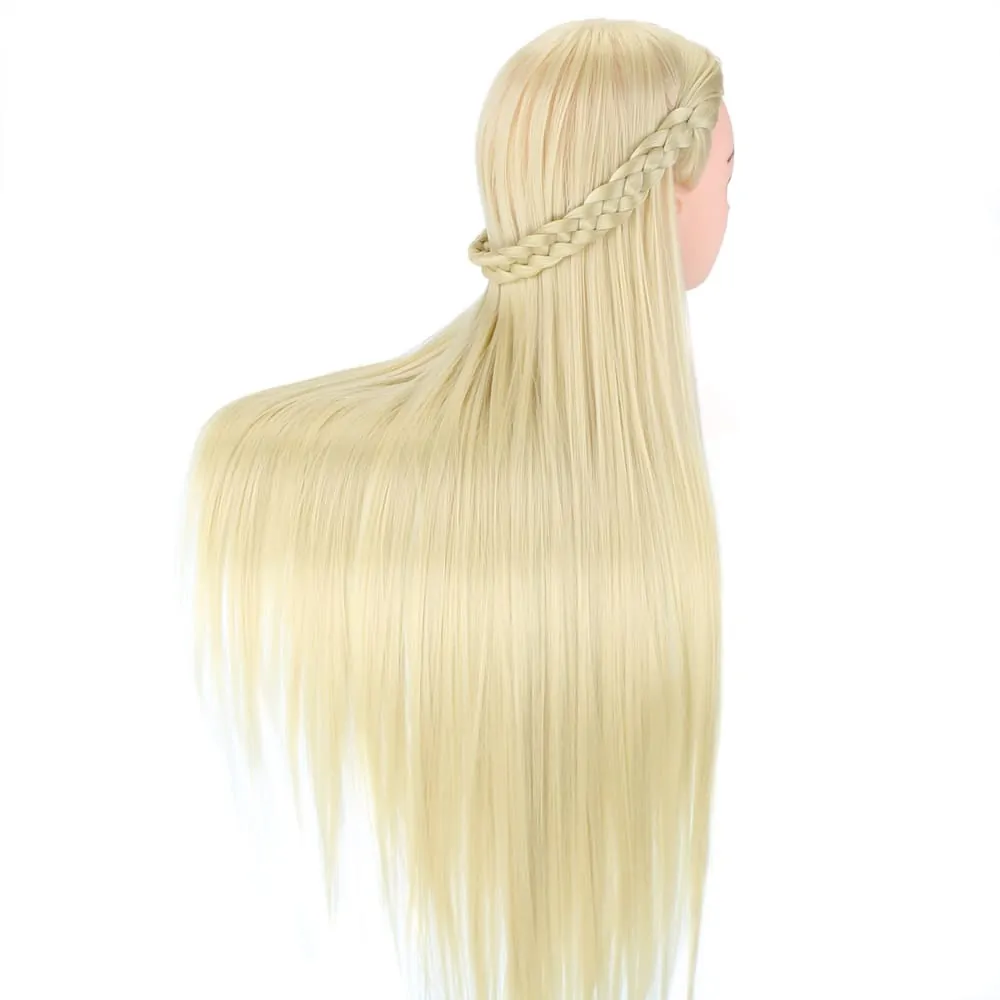 Cap de Papusa pentru Coafat - Par Blond 50% Natural, 55 cm CPB50N-ORJ