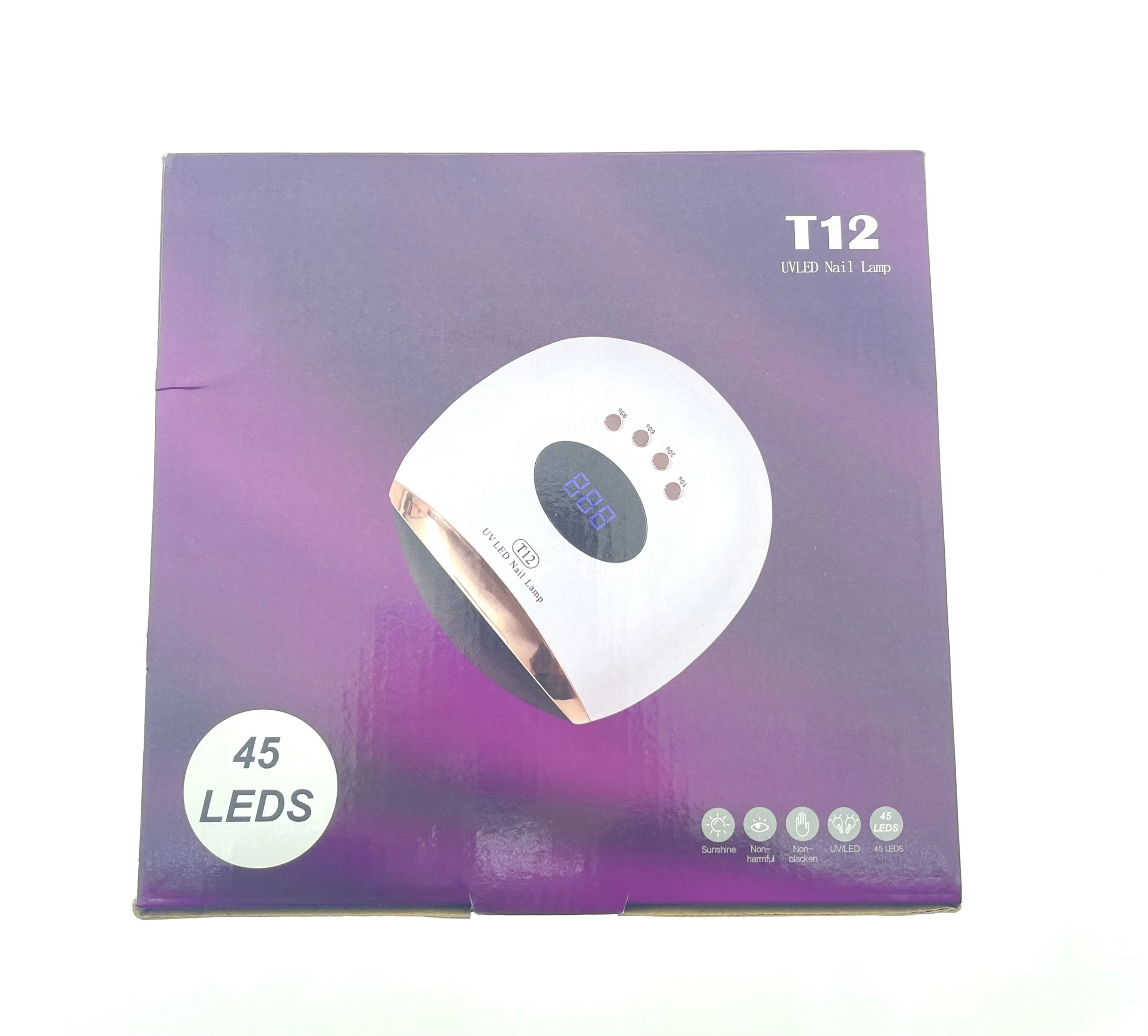 Lampa Unghii UV / LED Sun T12 cu Ecran, 158W, Roz