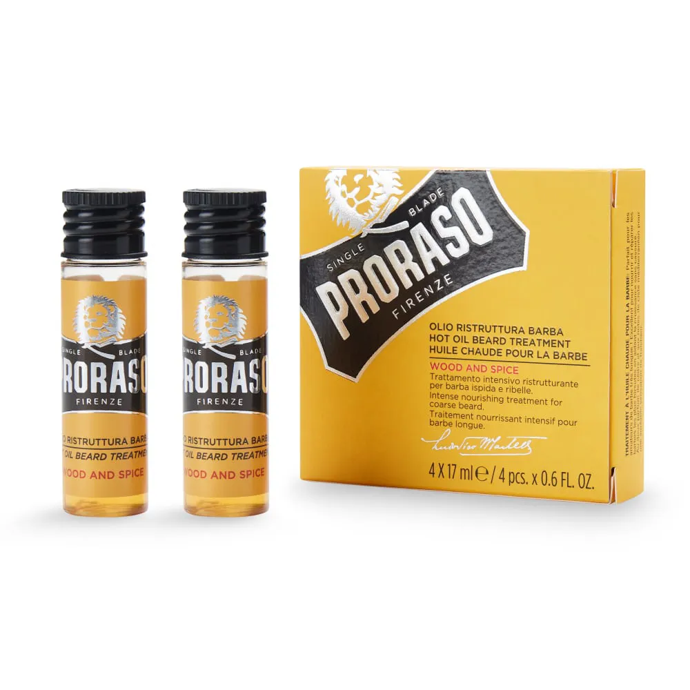 Ulei Tratament pentru Barba Proraso Wood and Spice 4 x 17 ml